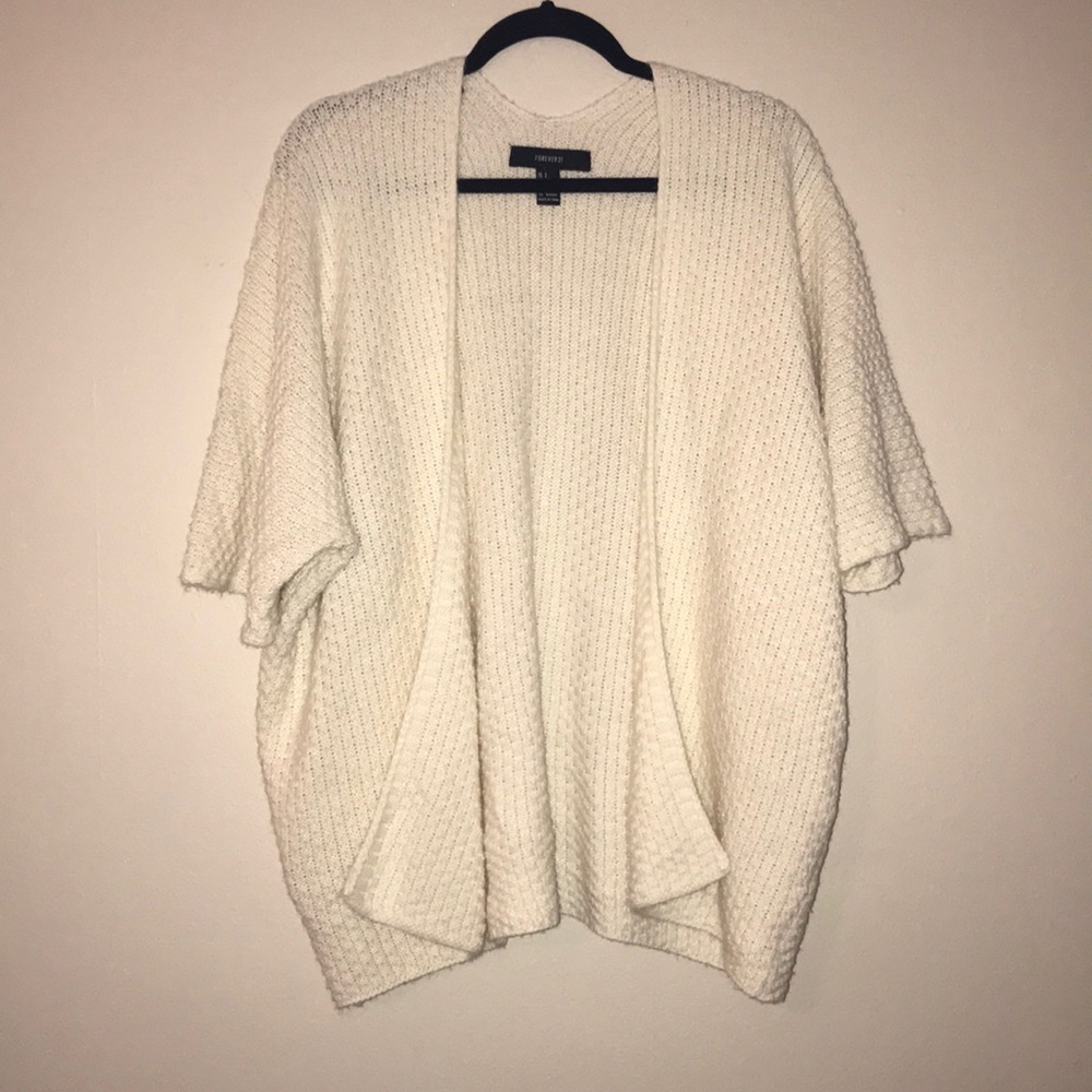 Cream, knit cardigan
